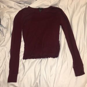 Lettuce Edge Maroon Top